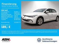 Pure white Gebraucht 2022 VW Golf VIII Life Limousine | 20.490 € (Guter Preis)