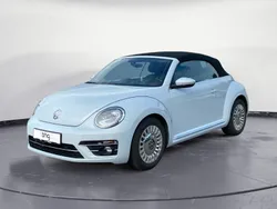 White silver metallic/textilve Gebraucht 2018 VW Beetle Design Cabrio | 23.860 € (Teuer)