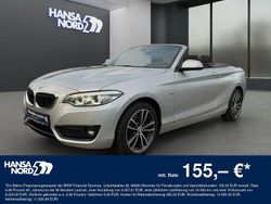 Silber / glaciersilber (metallic) Gebraucht 2017 BMW 218 Sport Line Cabrio | 16.250 € (Fairer Preis)