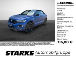 Ravennablau matt/schwarz Gebraucht 2021 VW T-Roc Cabriolet Edition Cabrio | 28.798 € (Guter Preis)