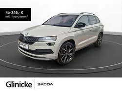 Grau Gebraucht 2021 Skoda Karoq SportLine SUV | 34.870 € (Etwas zu teuer)