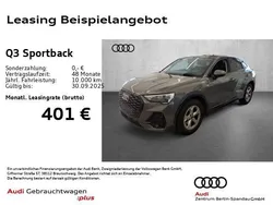 Chronosgrau metallic Gebraucht 2024 Audi Q3 Sportback S-Line SUV | 37.210 € (Superpreis)