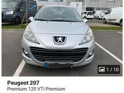 Grau Gebraucht 2010 Peugeot 207 CC Active Cabrio | 1.150 € (Superpreis)