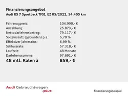 Mythosschwarz metallic Gebraucht 2022 Audi RS7 Kleinwagen | 104.990 € (Teuer)