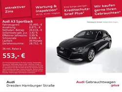 Grau Gebraucht 2024 Audi A3 Sportback Advanced Limousine | 35.490 € (Fairer Preis)