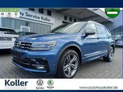 Blue silk metallic Gebraucht 2021 VW Tiguan Allspace R-line SUV | 33.970 € (Guter Preis)