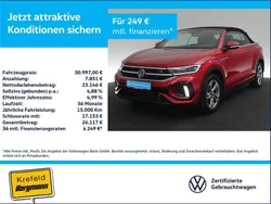 Kings red metallic (metallic) Gebraucht 2024 VW T-Roc Cabriolet R-line Cabrio | 30.997 € (Guter Preis)