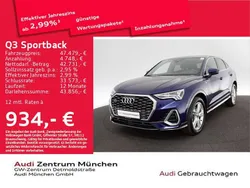 Navarrablau metallic Gebraucht 2023 Audi Q3 S-Line SUV | 47.479 € (Etwas zu teuer)