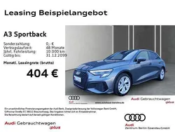 Grau Gebraucht 2024 Audi A3 Sportback S-Line Limousine | 31.870 € (Superpreis)