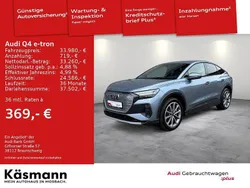 Geysirblau metallic Gebraucht 2022 Audi Q4 Sportback e-tron Ambiente SUV | 33.980 € (Guter Preis)