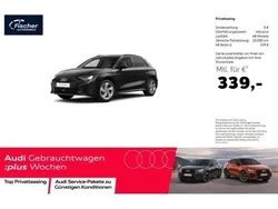 Schwarz (mythosschwarz metallic) Gebraucht 2024 Audi A3 Sportback e-tron S-Line Limousine | 38.980 €