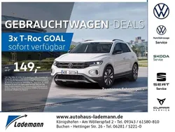 Deep black perleffekt Neu 2024 VW T-Roc Goal SUV | 25.627 € (Superpreis)