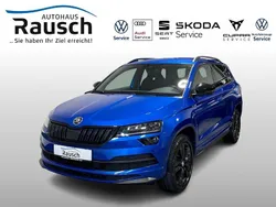 Blau (metallic) Gebraucht 2020 Skoda Karoq SportLine SUV | 27.350 € (Fairer Preis)