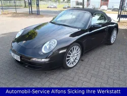 Basaltschwarzmetallic (metallic) Gebraucht 2008 Porsche 911 Carrera Cabriolet Cabrio | 52.979 € (Guter Preis)