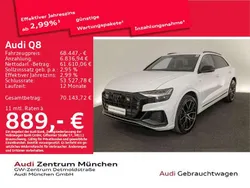 Gletscherweiß metallic Gebraucht 2023 Audi Q8 Ambiente SUV | 68.447 € (Etwas zu teuer)