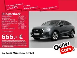 Grau Gebraucht 2023 Audi Q3 Sportback Ambiente SUV | 37.489 € (Guter Preis)