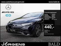 Schwarz obsidianschwarz metall Gebraucht 2024 Mercedes EQE300 AMG Limousine | 46.740 € (Superpreis)