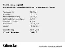 Candyweiß Gebraucht 2024 VW T6.1 Trendline Van | 52.780 € (Superpreis)