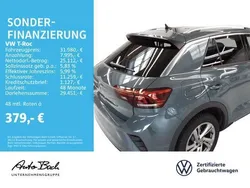 Blau (petroleum blue metallic) Gebraucht 2024 VW T-Roc R-line SUV | 31.980 € (Etwas zu teuer)