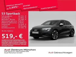 Mythosschwarz metallic Gebraucht 2023 Audi S3 Sport Limousine | 42.211 € (Fairer Preis)