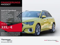 Gelb Gebraucht 2022 Audi A3 Sportback S-Line Limousine | 21.990 € (Guter Preis)