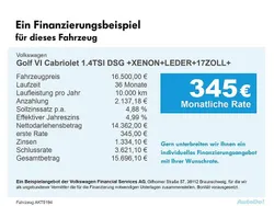 Schwarz, perleffekt Gebraucht 2013 VW Golf Cabriolet Cabrio | 16.500 € (Teuer)