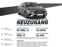 Grau Gebraucht 2024 Mercedes CLA220 AMG line Limousine | 37.490 € (Fairer Preis)