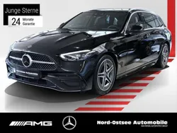 Metalliclack obsidianschwarz Gebraucht 2024 Mercedes C220 AMG Kombi | 40.490 € (Guter Preis)