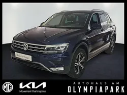Atlantic blue (metallic) Gebraucht 2016 VW Tiguan Highline SUV | 15.990 € (Guter Preis)