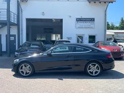 Obsidianschwarz (metallic) Gebraucht 2017 Mercedes C180 AMG line Coupé | 23.950 € (Etwas zu teuer)