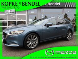 Reflexblau metallic (metallic) Gebraucht 2018 Mazda 6 Sports-Line Kombi | 21.720 € (Fairer Preis)