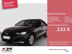 Mythosschwarz metallic Gebraucht 2025 Audi A3 Advanced Plus Limousine | 32.780 € (Superpreis)