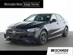 Schwarz Gebraucht 2024 Mercedes C180 AMG line Limousine | 40.750 € (Teuer)