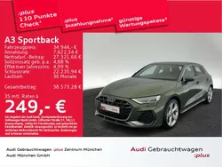 Distriktgrün metallic Gebraucht 2024 Audi A3 S-Line Limousine | 34.944 € (Superpreis)