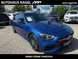 Lack spektralblau Gebraucht 2021 Mercedes C220 AMG Kombi | 31.680 €