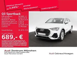 Gletscherweiß metallic Gebraucht 2023 Audi Q3 Sportback Ambiente SUV | 40.885 € (Guter Preis)
