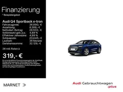 Navarrablau metallic Gebraucht 2022 Audi Q4 Sportback e-tron Advanced SUV | 36.890 € (Fairer Preis)