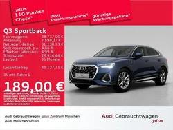 Navarrablau metallic Gebraucht 2024 Audi Q3 Sportback S-Line SUV | 38.737 € (Guter Preis)