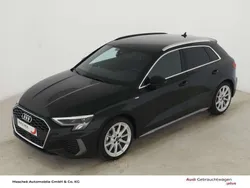 Mythosschwarz metallic Gebraucht 2024 Audi A3 Sportback S-Line Limousine | 35.840 € (Superpreis)