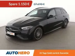 Obsidianschwarz Gebraucht 2023 Mercedes C220 AMG line Kombi | 36.540 € (Teuer)