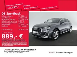 Daytonagrau perleffekt Gebraucht 2021 Audi Q3 Sportback Ambiente SUV | 33.988 € (Superpreis)