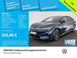 Aquamarinblau metallic/schwarz Gebraucht 2024 VW ID.7 Pro Limousine | 47.980 €