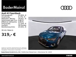 Blau Gebraucht 2022 Audi A3 Sportback Ambiente Limousine | 25.830 € (Guter Preis)