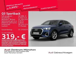 Navarrablau metallic Gebraucht 2023 Audi Q3 Sportback S-Line SUV | 34.498 € (Superpreis)