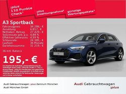 Blau Gebraucht 2024 Audi A3 Sportback S-Line Kleinwagen | 36.879 € (Guter Preis)