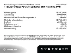 Schwarz Gebraucht 2021 BMW 118 Advantage Kleinwagen | 18.890 € (Guter Preis)