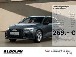 Grau Gebraucht 2024 Audi A3 Sportback S-Line Limousine | 34.930 € (Superpreis)