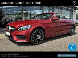 Rot Gebraucht 2018 Mercedes C250 AMG Cabrio | 34.666 € (Teuer)