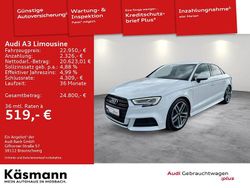 Gletscherweiß metallic (metallic) Gebraucht 2019 Audi A3 S-Line Limousine | 22.950 € (Fairer Preis)