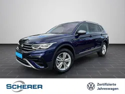 Atlantic blue metallic (metallic) Gebraucht 2024 VW Tiguan Allspace Elegance SUV | 38.960 € (Guter Preis)